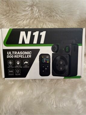 N11 Ultrasonic Dog Repeller Anti Bark Device Waterproof NIB